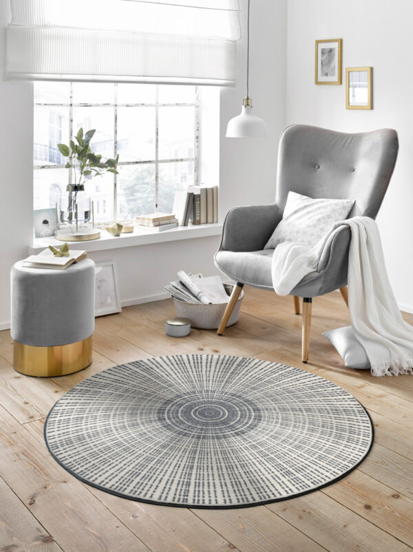 Nowoczesny dywanik do przedpokoju Cascara grey – geometryczny wzór