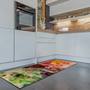 Colour Blast – mata tekstylna z abstrakcyjnym, kolorowym wzorem