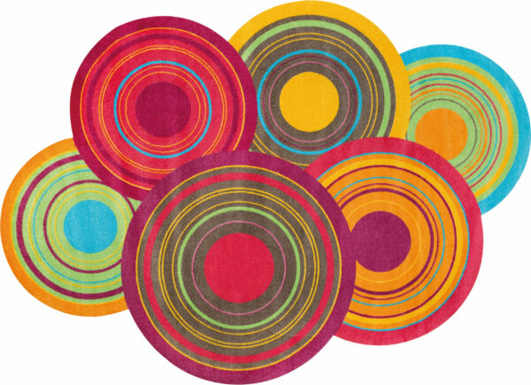 Wycieraczka tekstylna do mieszkania – Cosmic Colours z dynamicznym wzorem