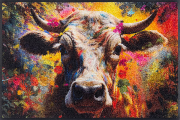 Tekstylna mata pop-art Cowy McCow z motywem zwierzęcym